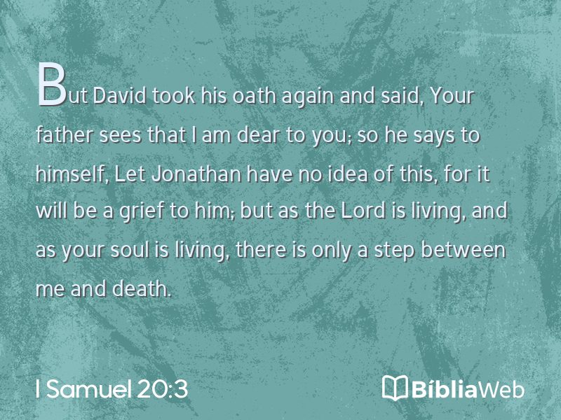 I Samuel 20:3 em imagem para compartilhar