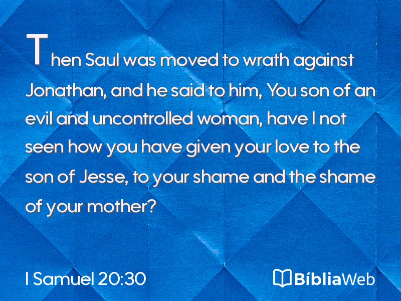 I Samuel 20:30 em imagem para compartilhar