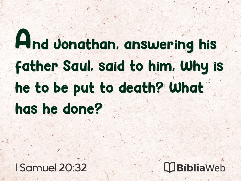 I Samuel 20:32 em imagem para compartilhar