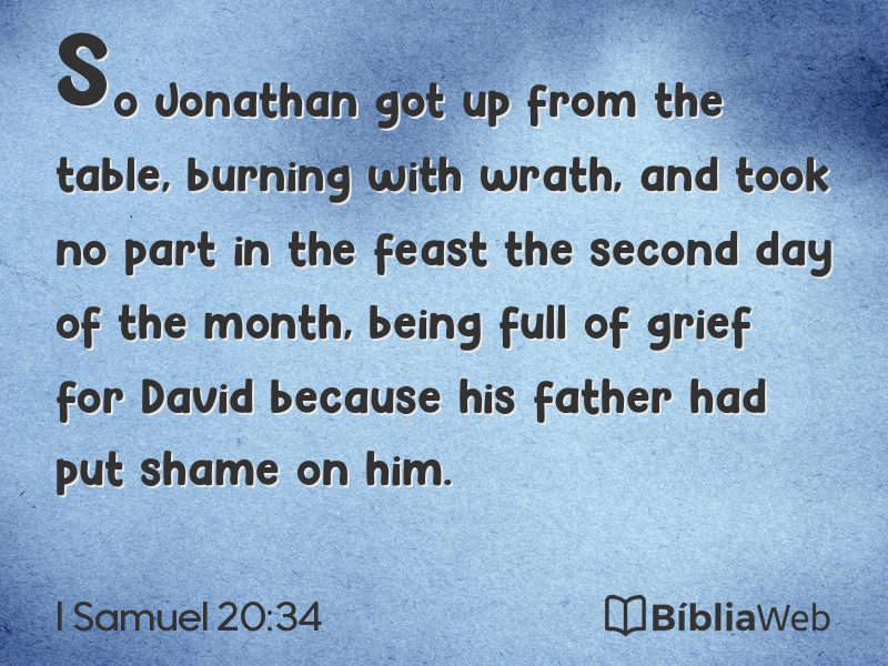 I Samuel 20:34 em imagem para compartilhar