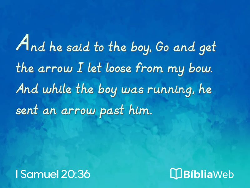 I Samuel 20:36 em imagem para compartilhar