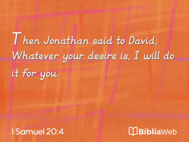 I Samuel 20:4 em imagem para compartilhar