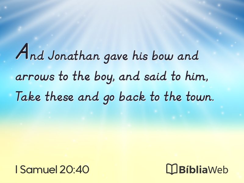 I Samuel 20:40 em imagem para compartilhar