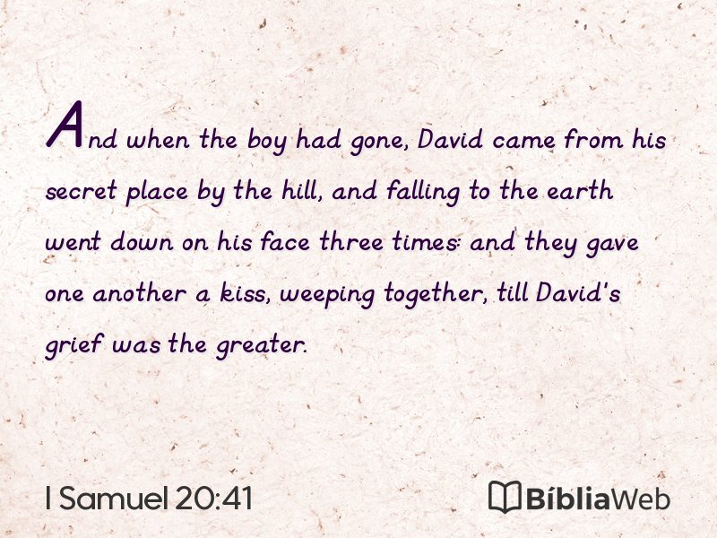 I Samuel 20:41 em imagem para compartilhar