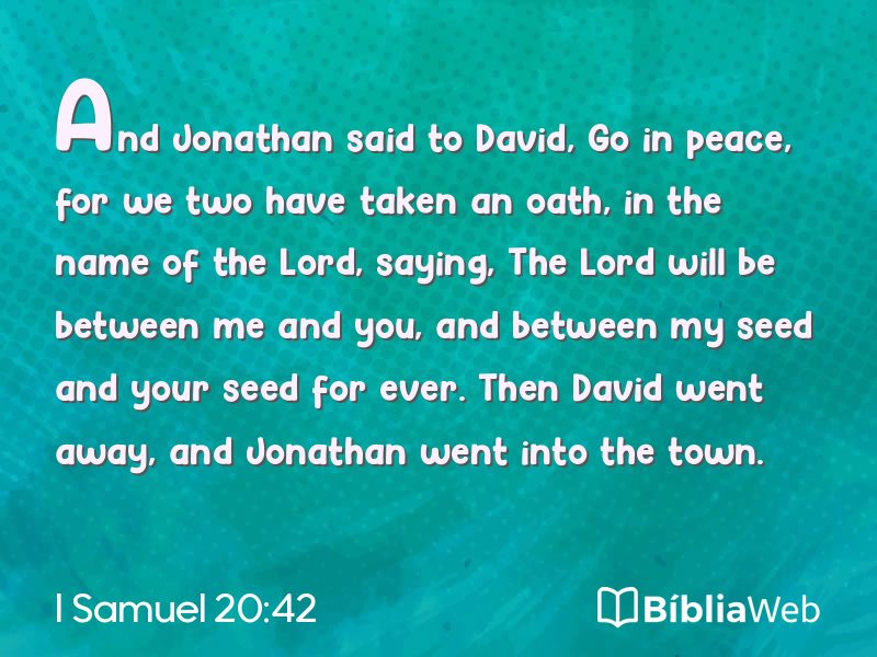 I Samuel 20:42 em imagem para compartilhar