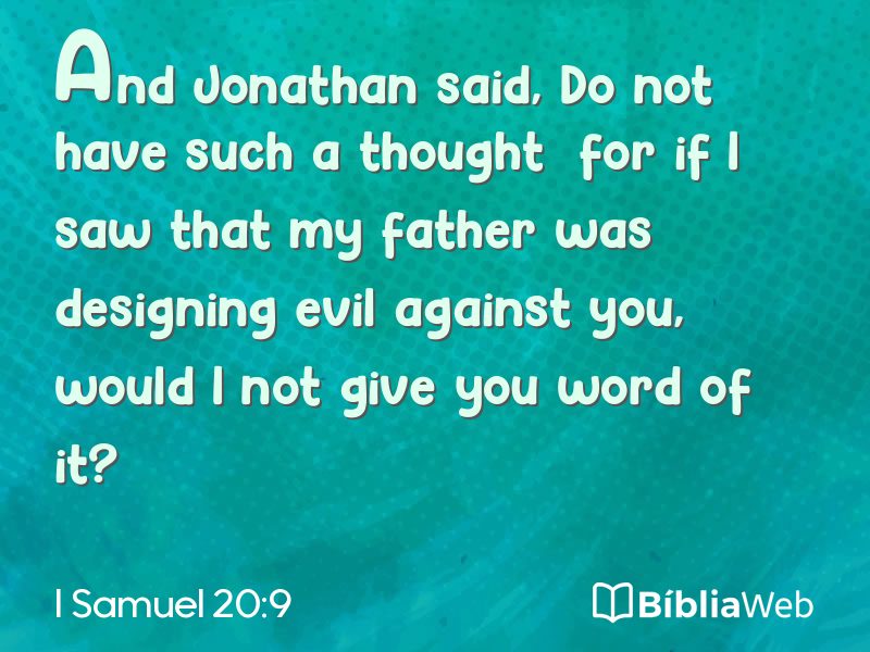 I Samuel 20:9 em imagem para compartilhar