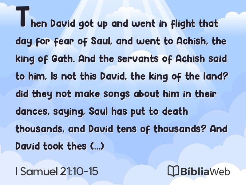 I Samuel 21:10-15 em imagem para compartilhar