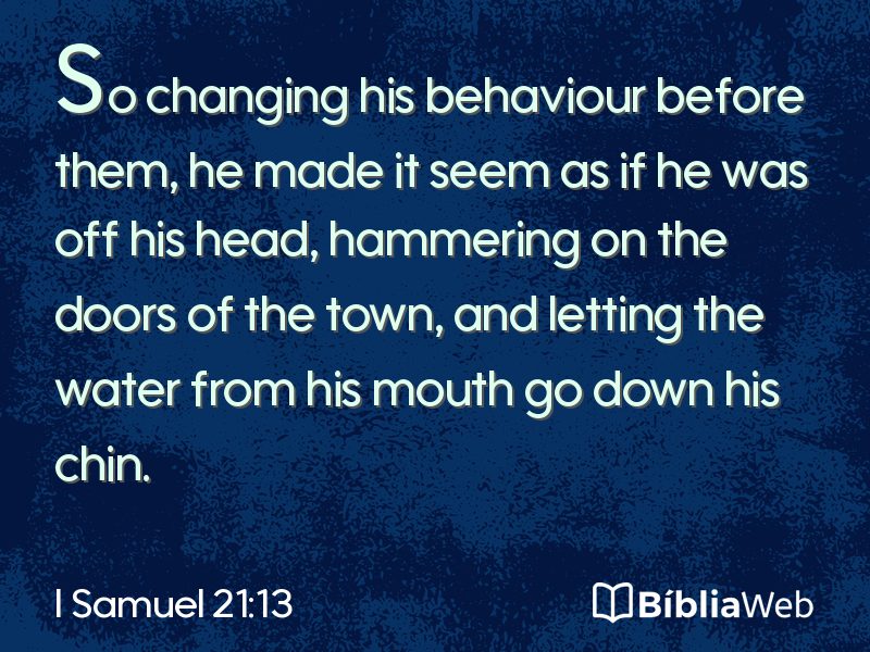 I Samuel 21:13 em imagem para compartilhar