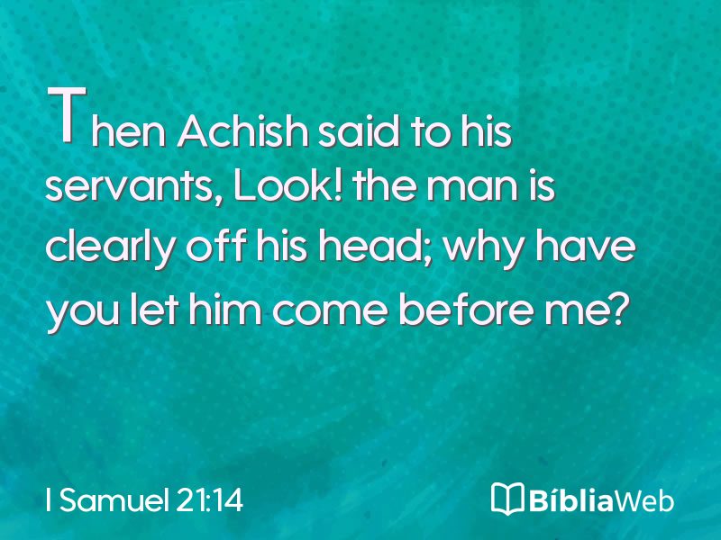 I Samuel 21:14 em imagem para compartilhar