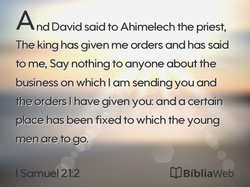 I Samuel 21:2 em imagem para compartilhar