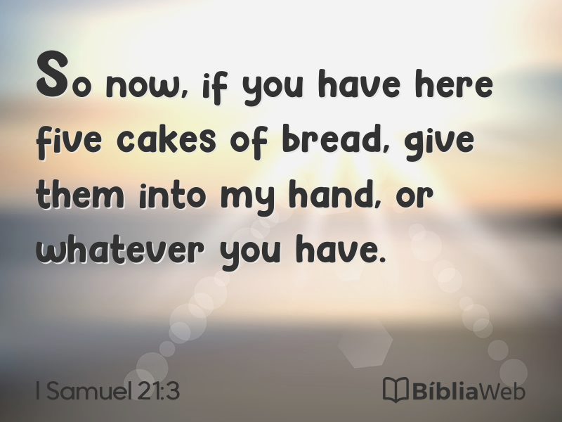 I Samuel 21:3 em imagem para compartilhar
