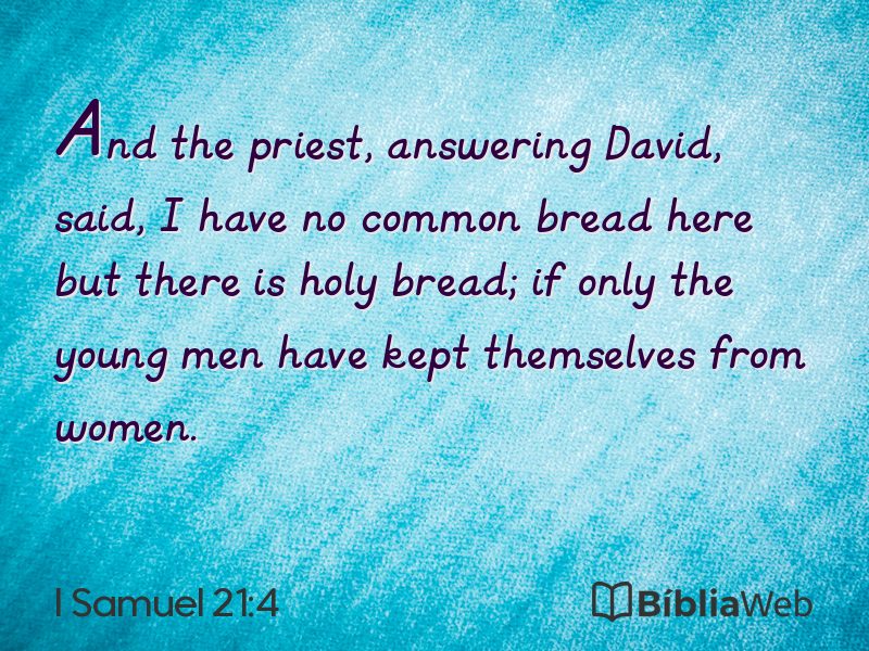 I Samuel 21:4 em imagem para compartilhar