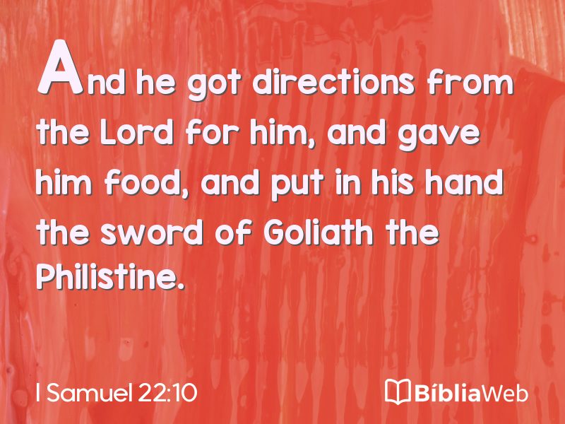 I Samuel 22:10 em imagem para compartilhar
