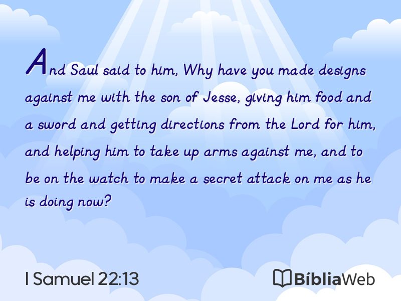 I Samuel 22:13 em imagem para compartilhar