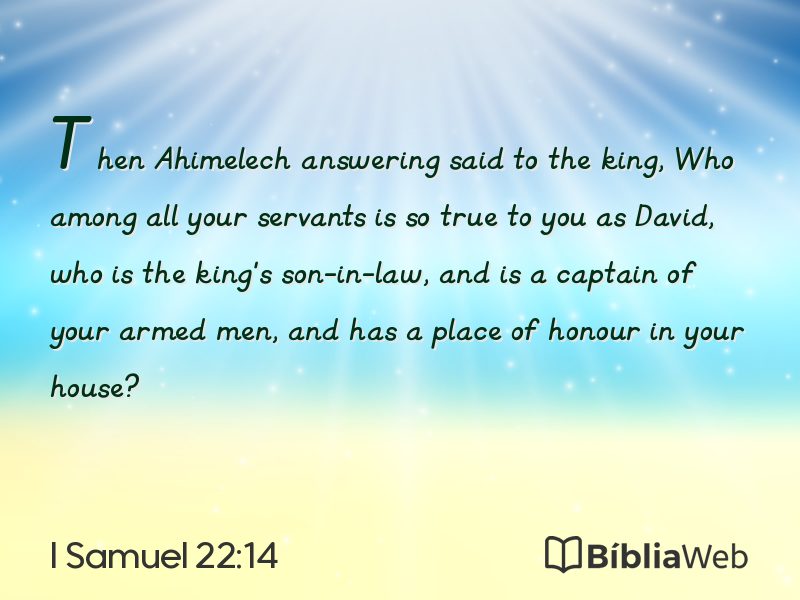 I Samuel 22:14 em imagem para compartilhar