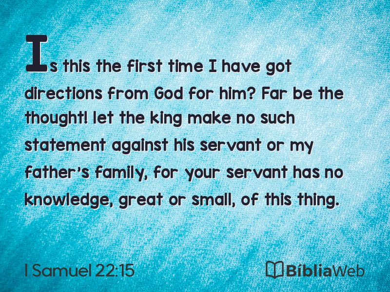 I Samuel 22:15 em imagem para compartilhar