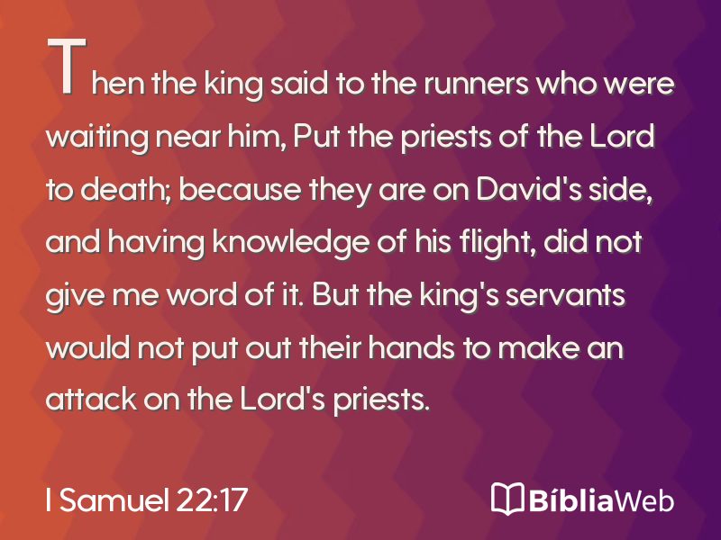 I Samuel 22:17 em imagem para compartilhar