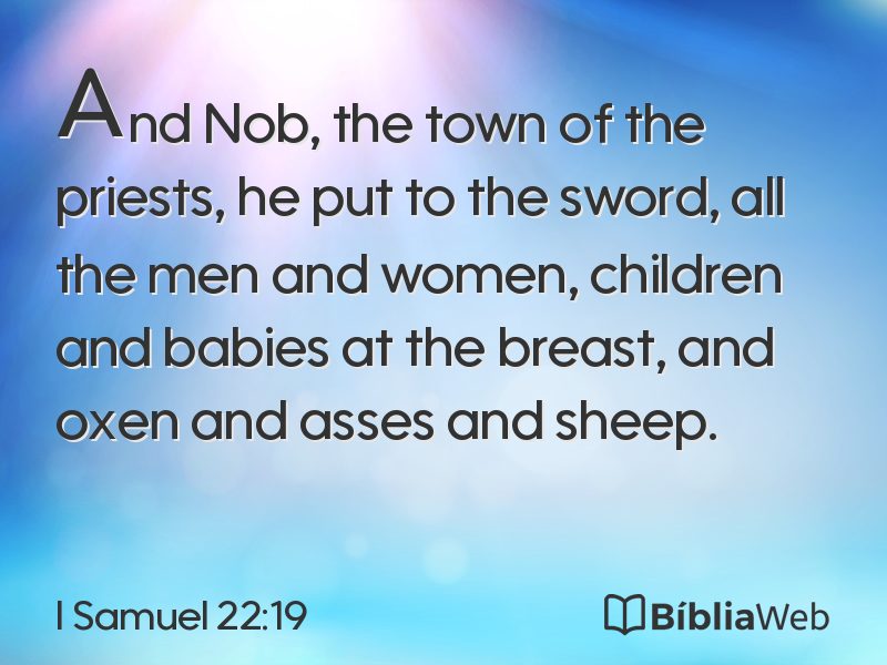 I Samuel 22:19 em imagem para compartilhar