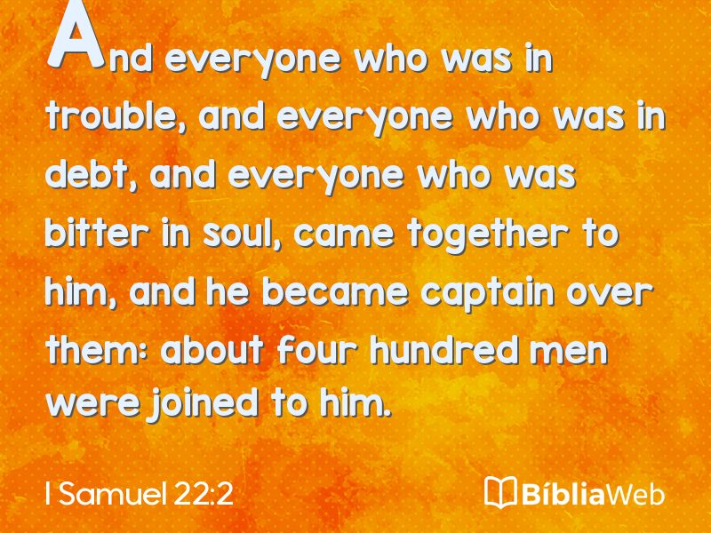 I Samuel 22:2 em imagem para compartilhar