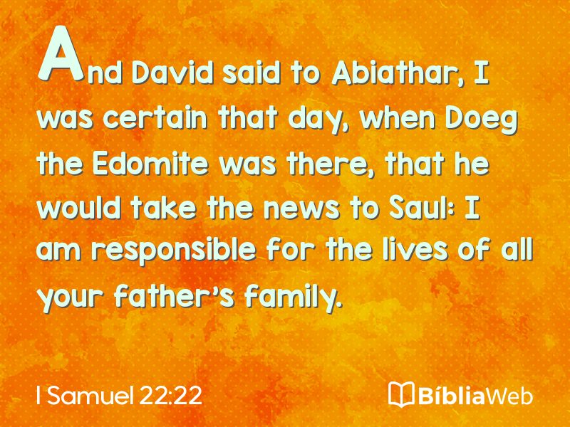 I Samuel 22:22 em imagem para compartilhar