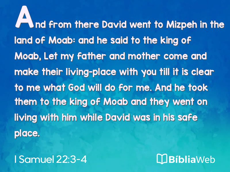 I Samuel 22:3-4 em imagem para compartilhar