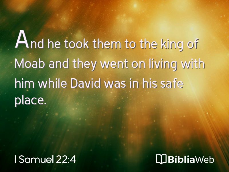 I Samuel 22:4 em imagem para compartilhar