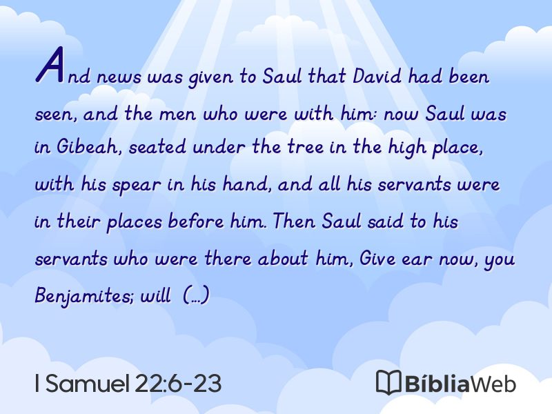 I Samuel 22:6-23 em imagem para compartilhar