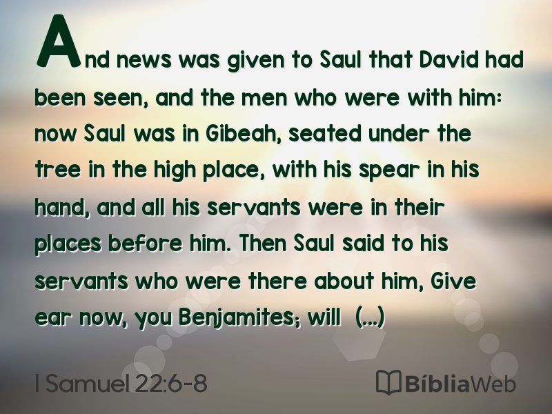 I Samuel 22:6-8 em imagem para compartilhar