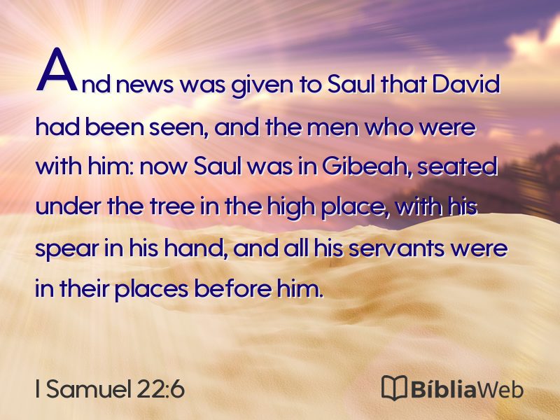 I Samuel 22:6 em imagem para compartilhar