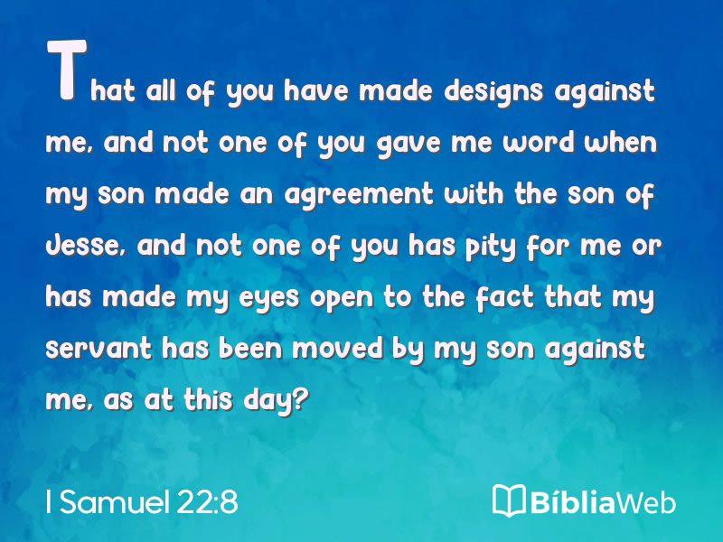 I Samuel 22:8 em imagem para compartilhar