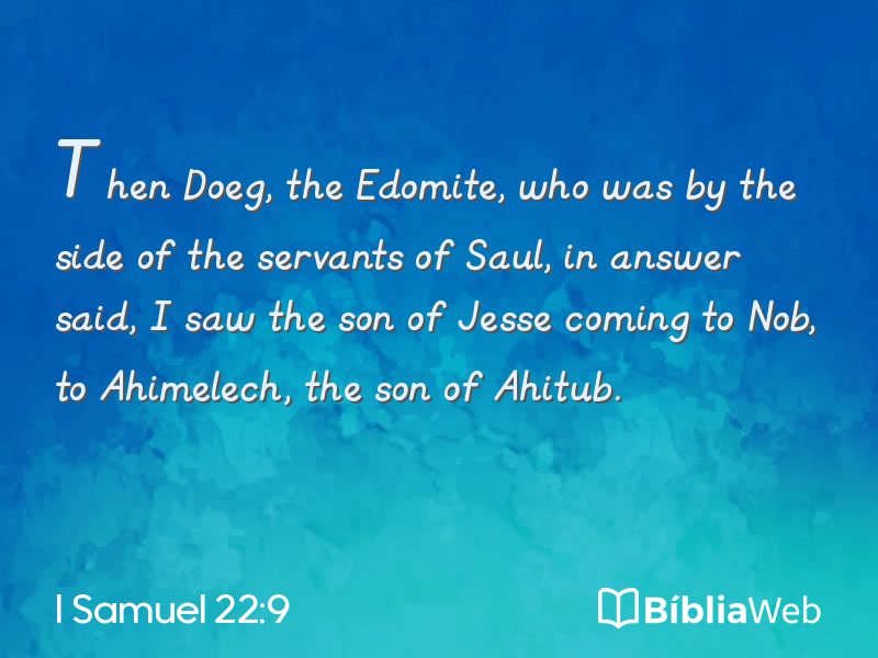 I Samuel 22:9 em imagem para compartilhar