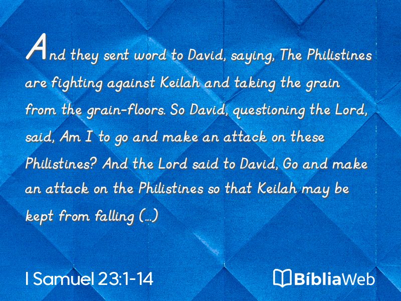 I Samuel 23:1-14 em imagem para compartilhar