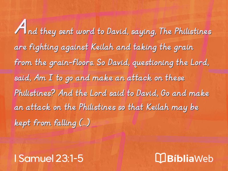 I Samuel 23:1-5 em imagem para compartilhar