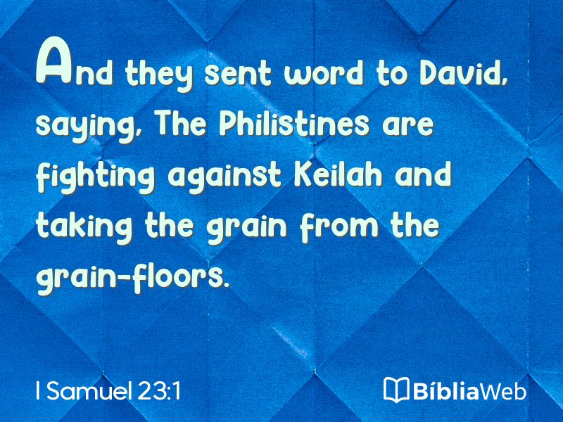 I Samuel 23:1 em imagem para compartilhar