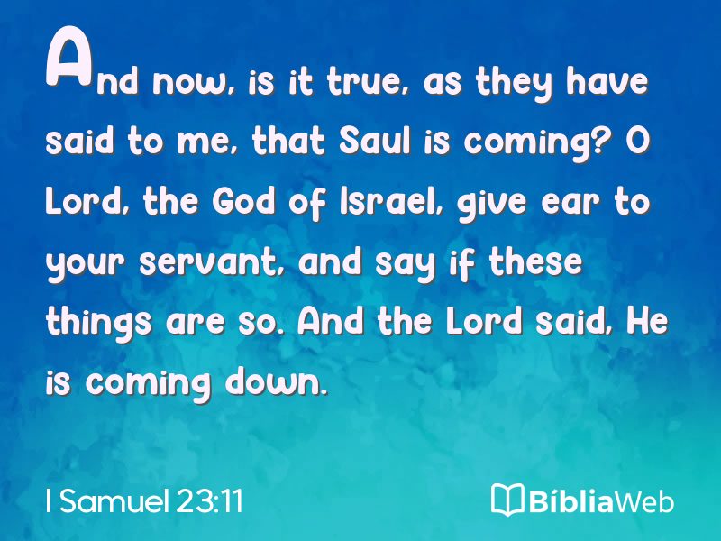 I Samuel 23:11 em imagem para compartilhar