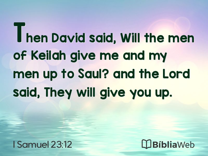 I Samuel 23:12 em imagem para compartilhar