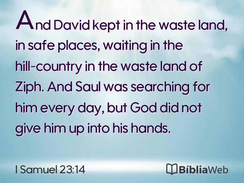 I Samuel 23:14 em imagem para compartilhar