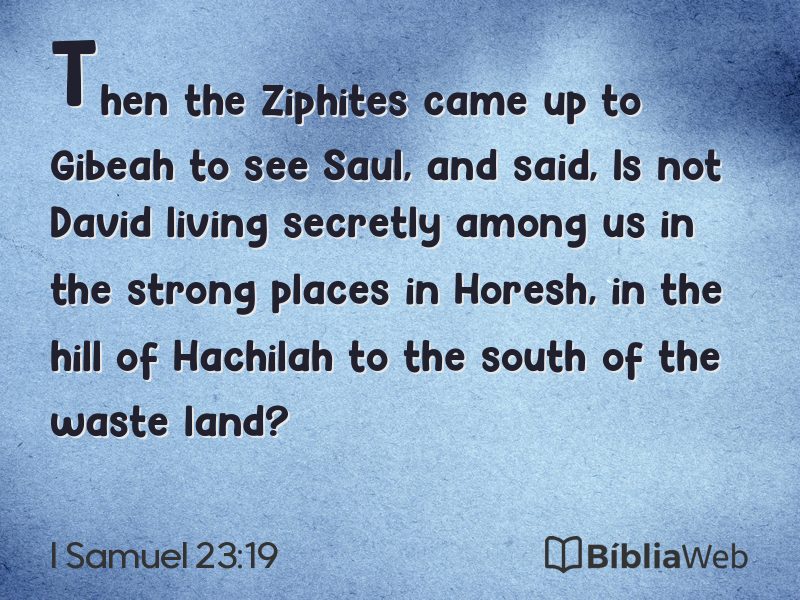 I Samuel 23:19 em imagem para compartilhar