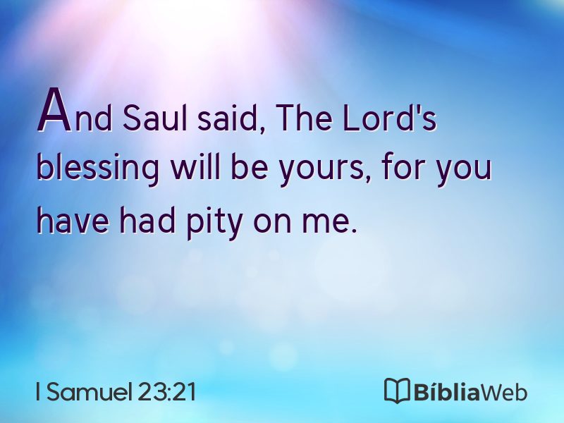 I Samuel 23:21 em imagem para compartilhar