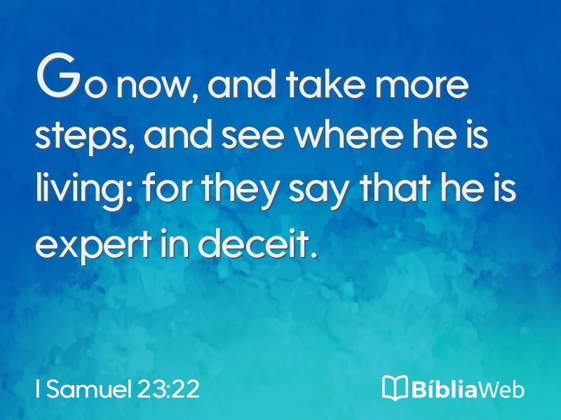 I Samuel 23:22 em imagem para compartilhar