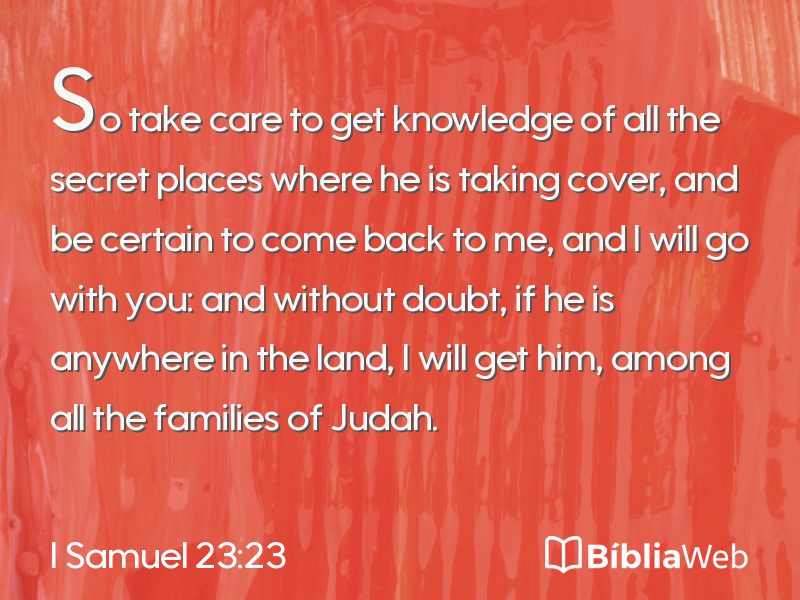 I Samuel 23:23 em imagem para compartilhar