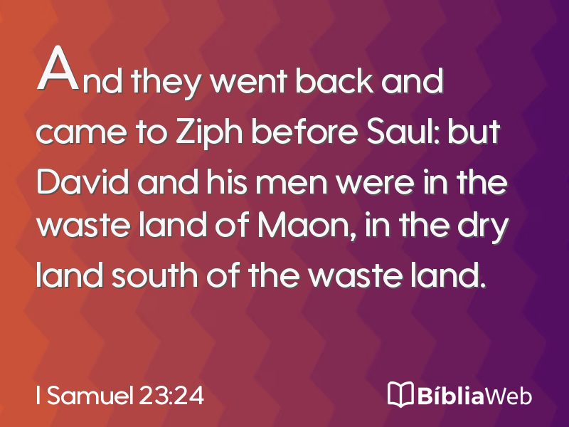 I Samuel 23:24 em imagem para compartilhar