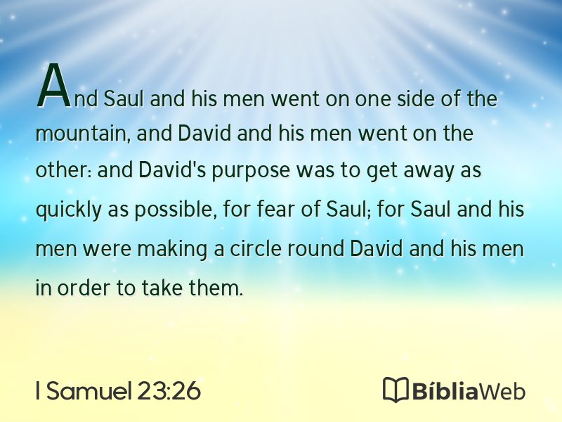 I Samuel 23:26 em imagem para compartilhar