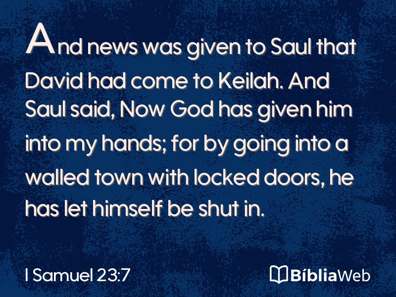 I Samuel 23:7 em imagem para compartilhar
