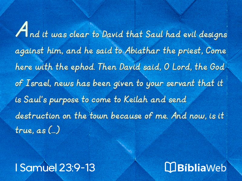 I Samuel 23:9-13 em imagem para compartilhar