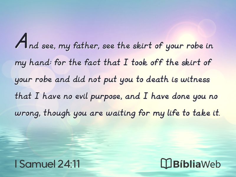 I Samuel 24:11 em imagem para compartilhar