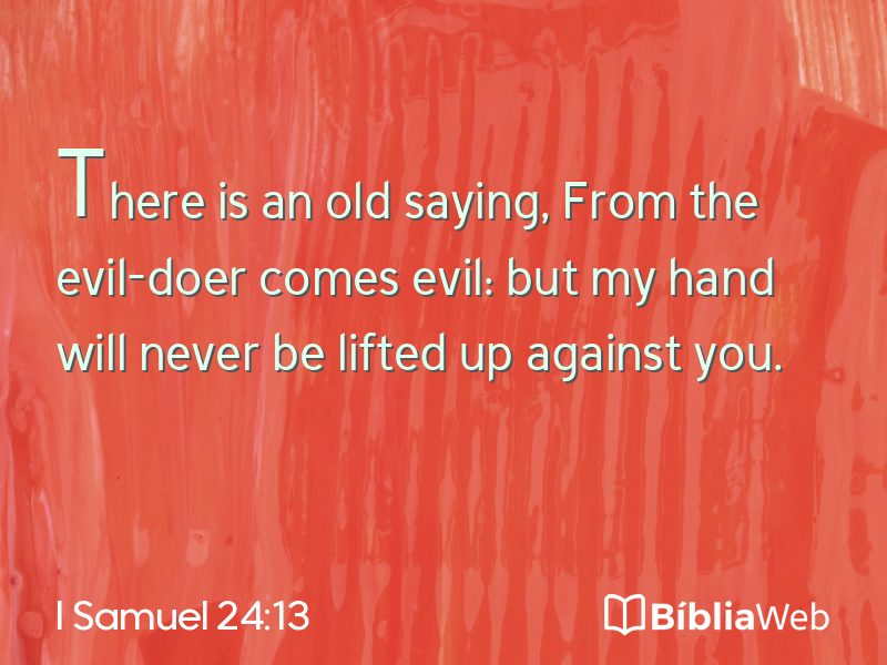 I Samuel 24:13 em imagem para compartilhar