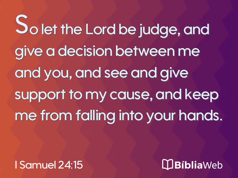 I Samuel 24:15 em imagem para compartilhar