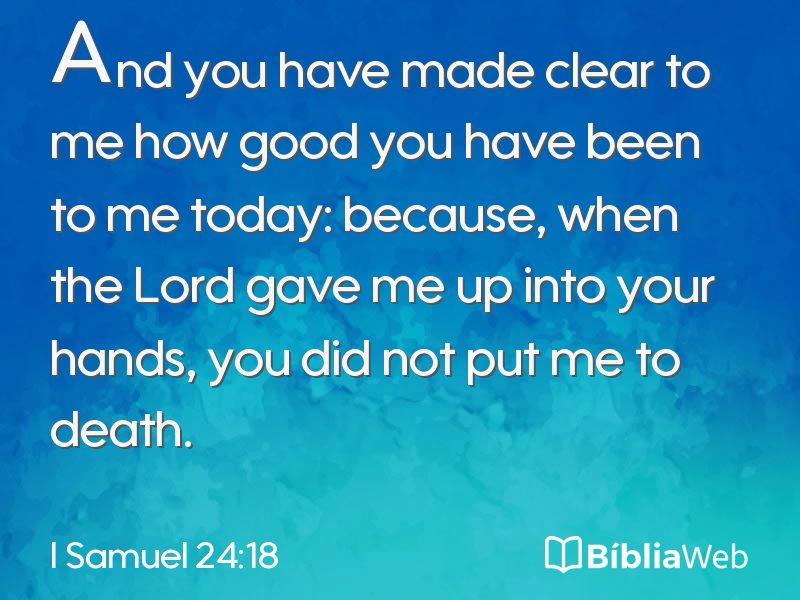 I Samuel 24:18 em imagem para compartilhar