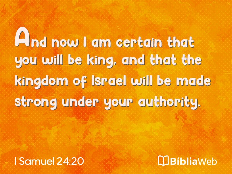 I Samuel 24:20 em imagem para compartilhar